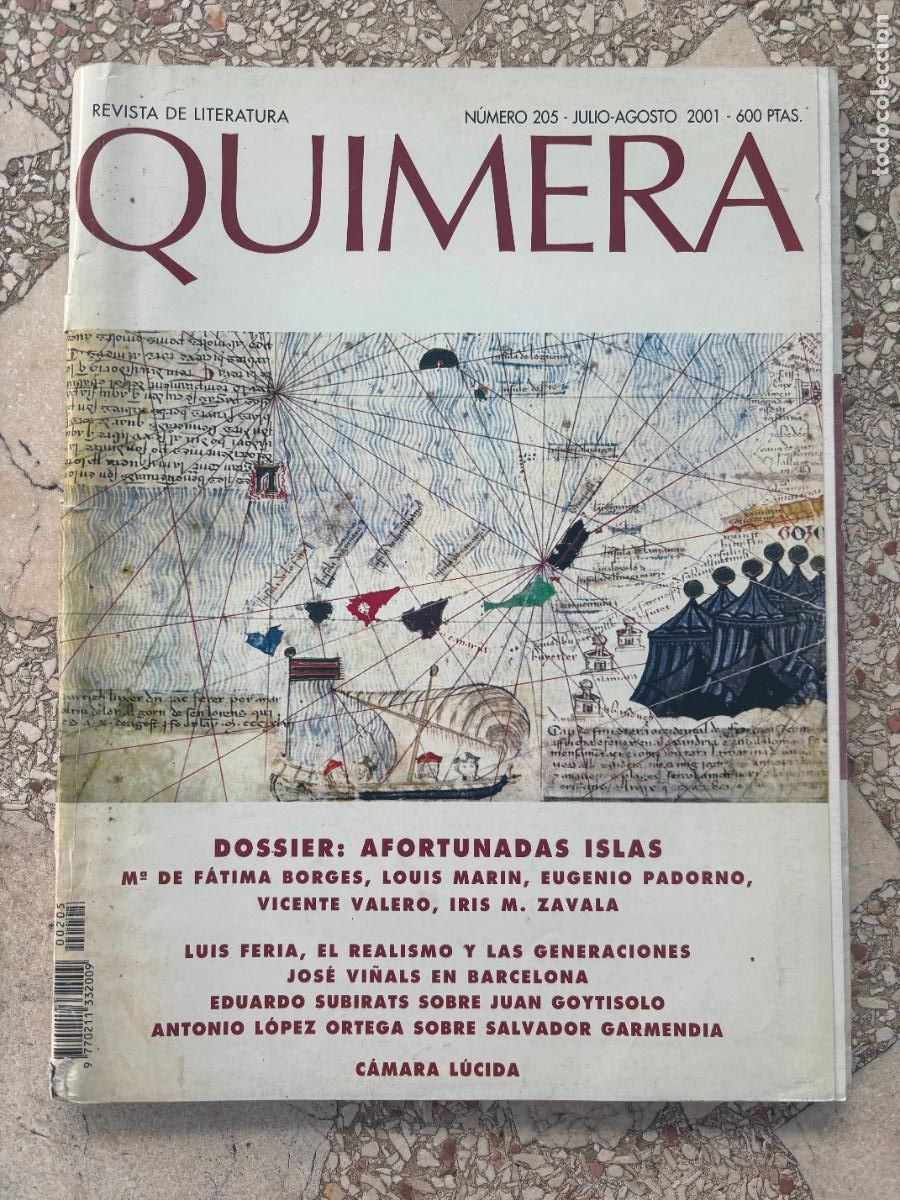 Coleccionismo de Revistas y Peri&oacute;dicos: QUIMERA N&ordm; 205 A&Ntilde;O 2001. F&Aacute;TIMA BORGES. LOUIS MARIN. EUGENIO PADORNO. VICENTE VALERO.