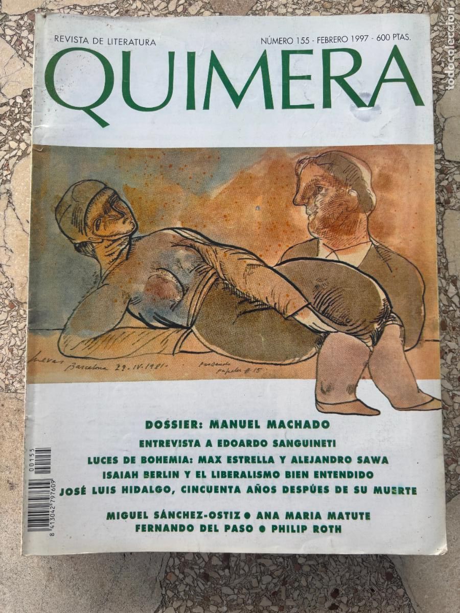 Collezionismo di Riviste e Giornali: QUIMERA N&ordm; 155 A&Ntilde;O 1997. MANUEL MACHADO. EDOARDO SANGUINETI. ALEJANDRO SAWA. MAX ESTRELLA.