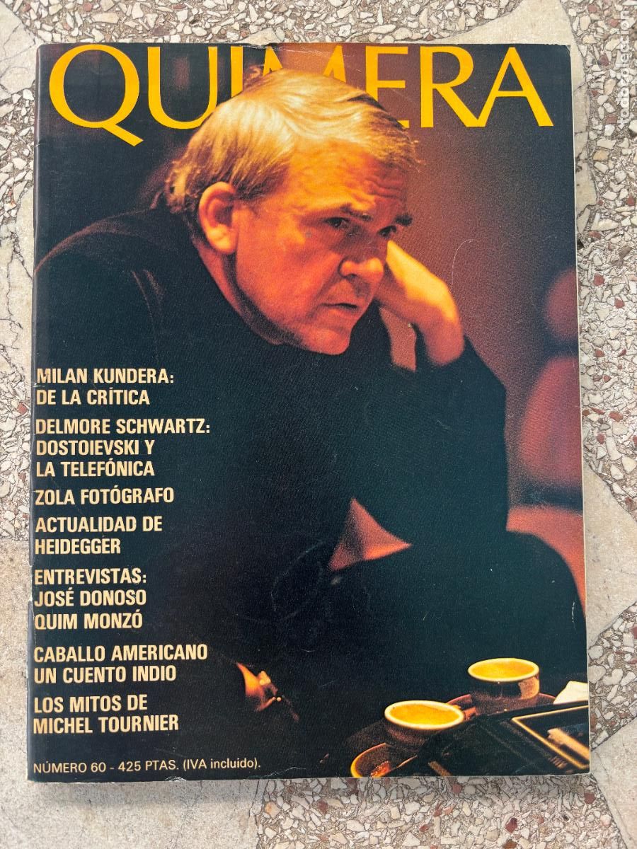 Collezionismo di Riviste e Giornali: QUIMERA N&ordm; 60. DELMORE SCHWARTZ. ENTREVISTAS JOS&Eacute; DONOSO. QUIM MONZ&Oacute;. MICHEL TOURNIER.