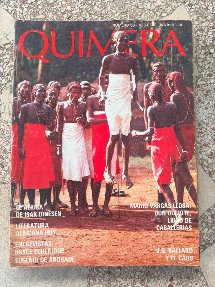 Coleccionismo de Revistas y Peri&oacute;dicos: QUIMERA N&ordm; 56. MARIO VARGAS LLOSA. ISAK DINESEN. BRYCE ECHENIQUE. EUGENIO DE ANDRADE.