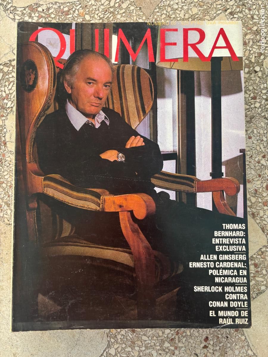 Coleccionismo de Revistas y Peri&oacute;dicos: QUIMERA N&ordm; 65. THOMAS BERNHARD. ALLEN GINSBERG. SHERLOCK HOLMES. CONAN DOYLE. RA&Uacute;L RUIZ.