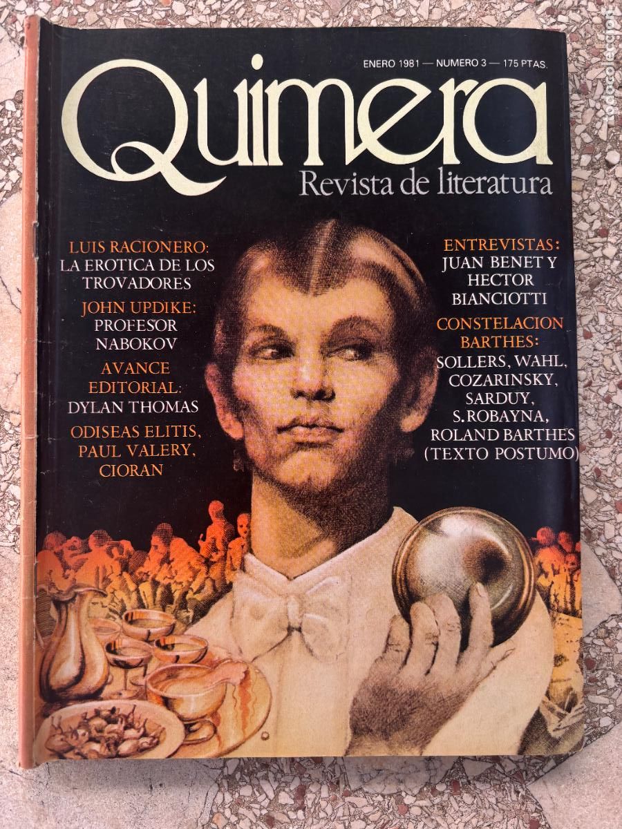 Collezionismo di Riviste e Giornali: QUIMERA N&ordm; 3 A&Ntilde;O 1981. ENTREVISTA HECTOR BIANCIOTTI. LUIS RACIONERO. JOHN UPDIKE. DYLAN THOMAS.