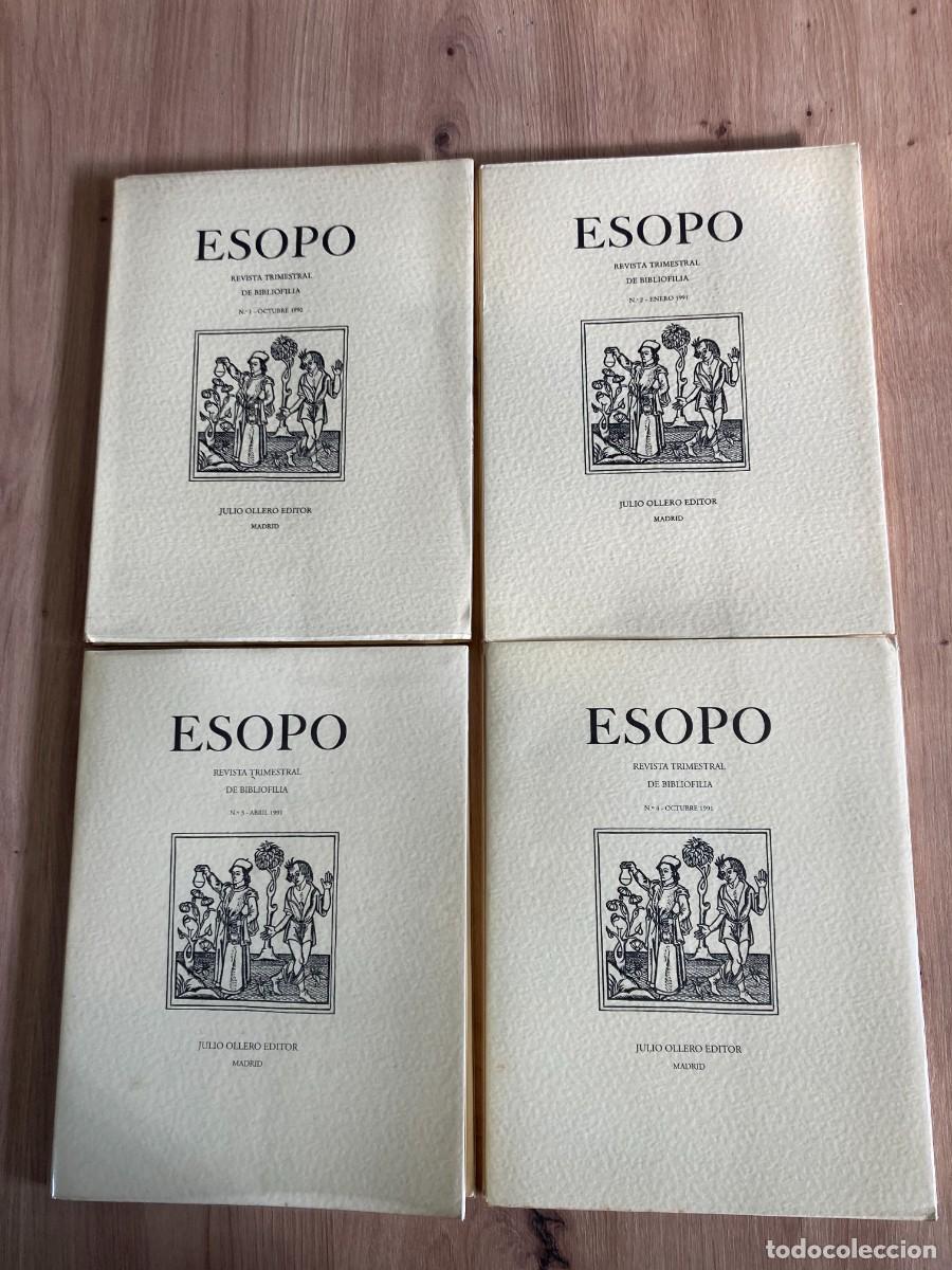 Coleccionismo de Revistas y Peri&oacute;dicos: Lote 4 ESOPO revista trimestral de Bibliofilia