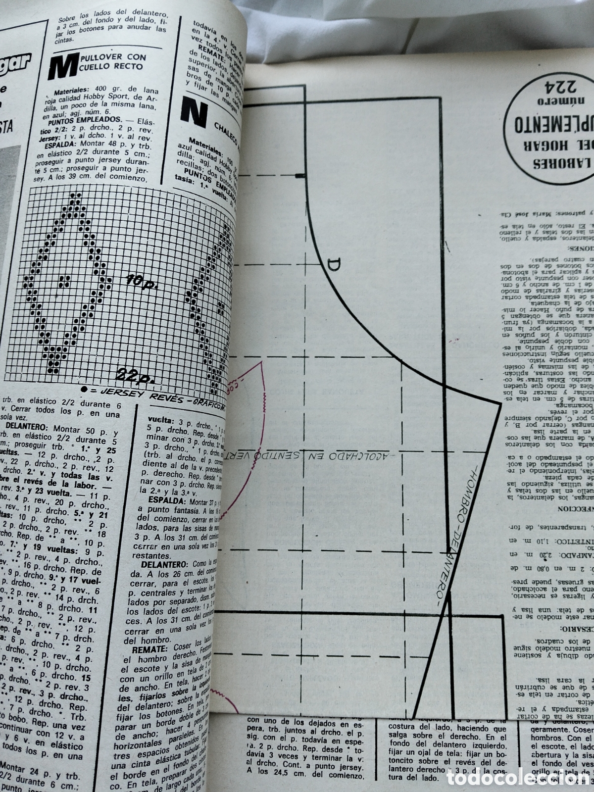 Coleccionismo de Revistas y Peri&oacute;dicos: LABORES DEL HOGAR N.224 ENERO 1977