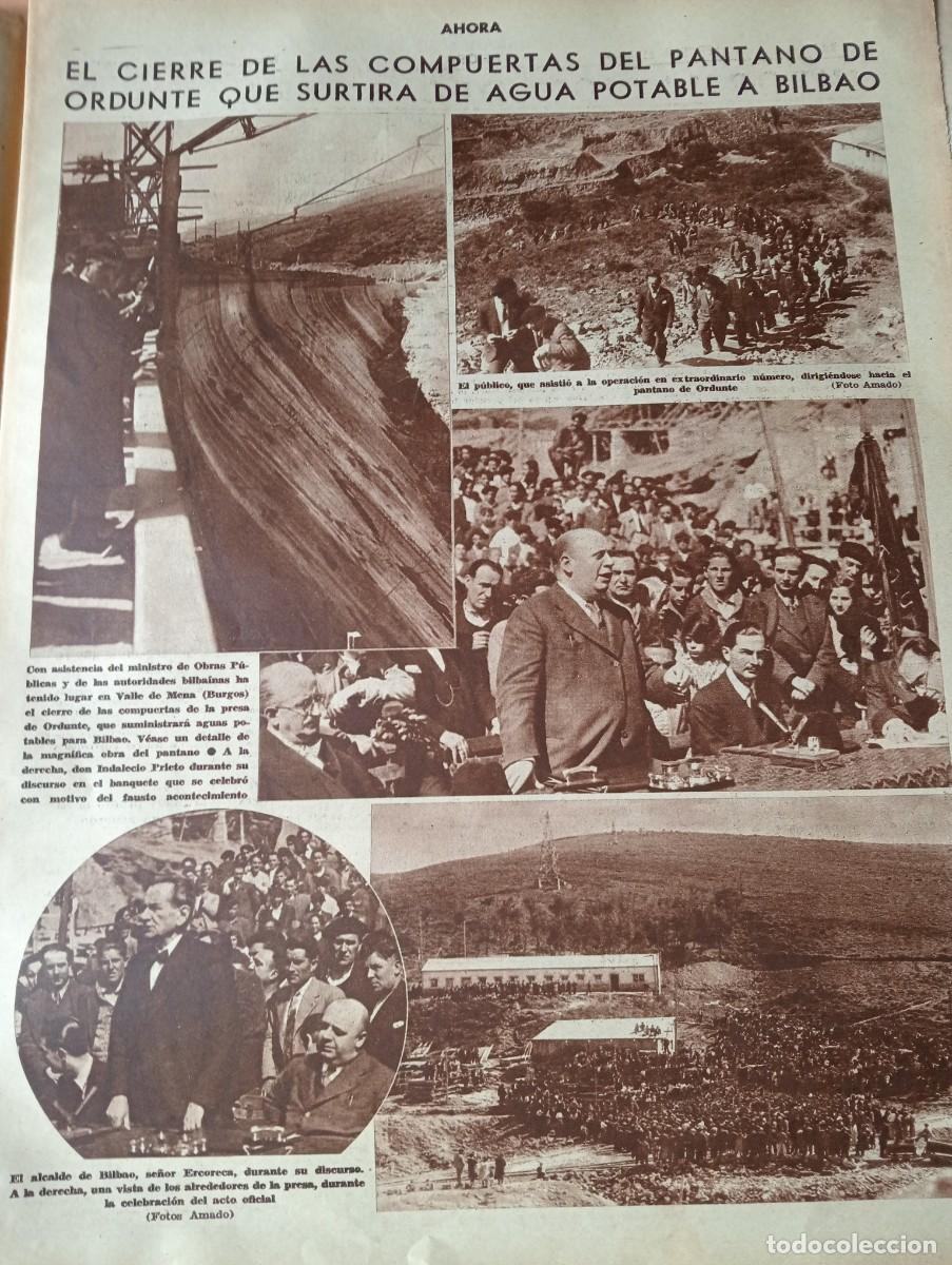 Coleccionismo de Revistas y Peri&oacute;dicos: PERIODICO A&Ntilde;O 1933 PANTANO DE ORDUNTE ALCALDE ERCORECA VALLE DE MENA RAID AVION VUELO MADRI MANILA