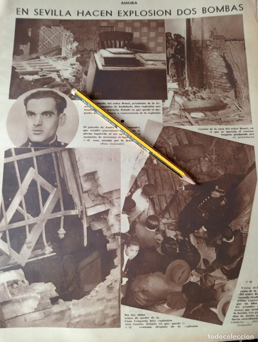 Coleccionismo de Revistas y Peri&oacute;dicos: PERIODICO A&Ntilde;O 1933 BOMBAS EN SEVILLA PATRAIX BENIFAYO SAN MIGUEL DE BASAIN JUAN ALMAGRO LAR GALLEGO
