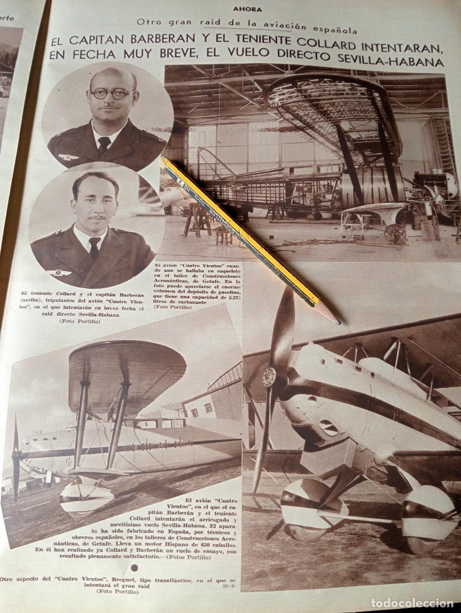 Coleccionismo de Revistas y Peri&oacute;dicos: PERIODICO A&Ntilde;O 1933 VUELO SEVILLA HABANA BARBERAN COLLARD PINTOR NORMAN LEAR