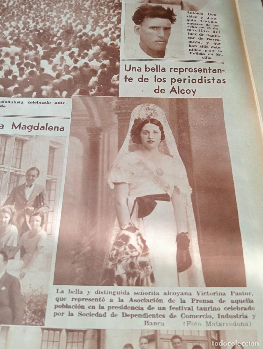 Coleccionismo de Revistas y Peri&oacute;dicos: PERIODICO A&Ntilde;O 1933 PERIODISTAS DE ALCOY MANUEL CARCELES BARONESA DE ALCAHILI MARINEROS DE VALENCIA