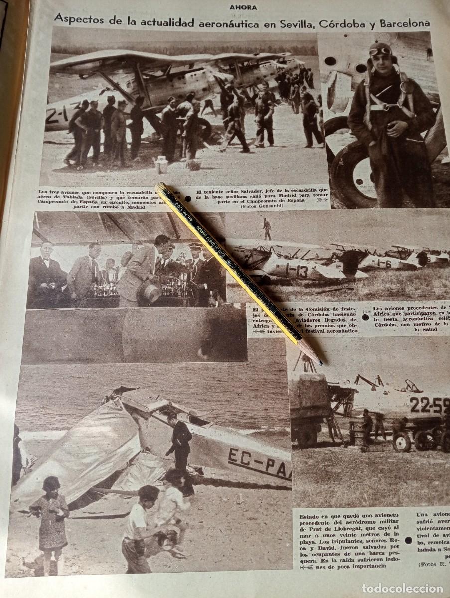Coleccionismo de Revistas y Peri&oacute;dicos: PERIODICO A&Ntilde;O 1933 AVIACION ESPA&Ntilde;OLA TABLADA PRAT DEL LLOBREGAT FESTIVAL DE AVIACION EN CORDOBA