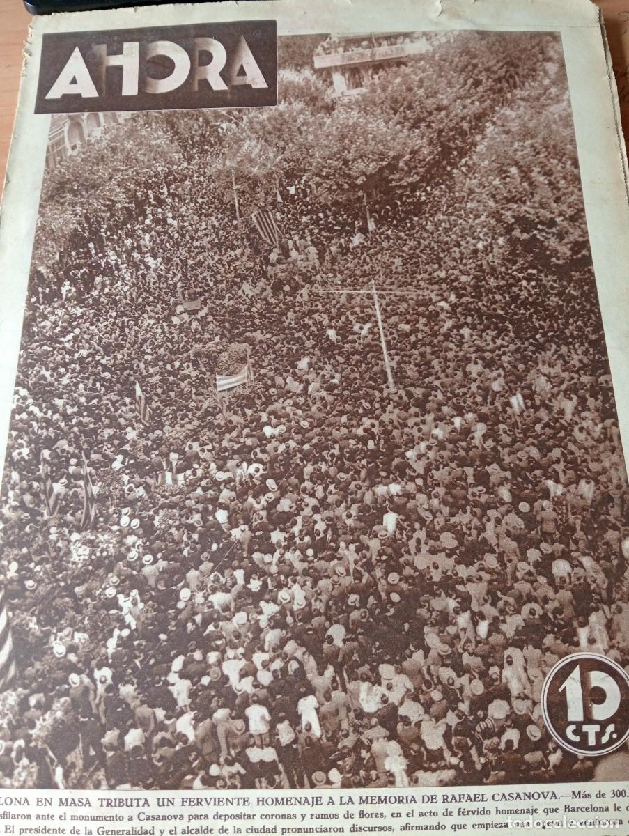 Coleccionismo de Revistas y Peri&oacute;dicos: PERIODICO A&Ntilde;O 1933 DIADA RAFAEL CASANOVA FOTO DE MANRESA APROVACION DEL ESTATUT SOPELANA PORTUGALETE