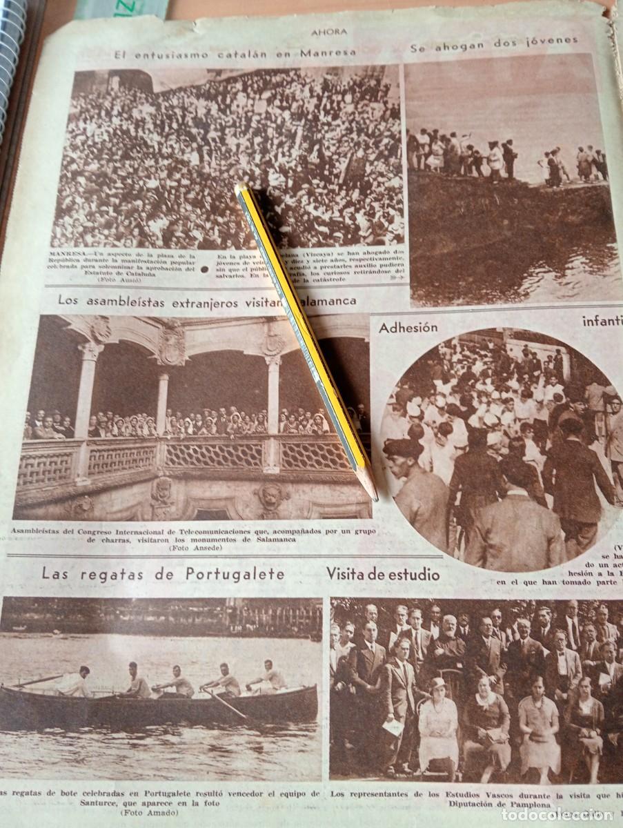 Coleccionismo de Revistas y Peri&oacute;dicos: PERIODICO A&Ntilde;O 1933 DIADA RAFAEL CASANOVA FOTO DE MANRESA APROVACION DEL ESTATUT SOPELANA PORTUGALETE