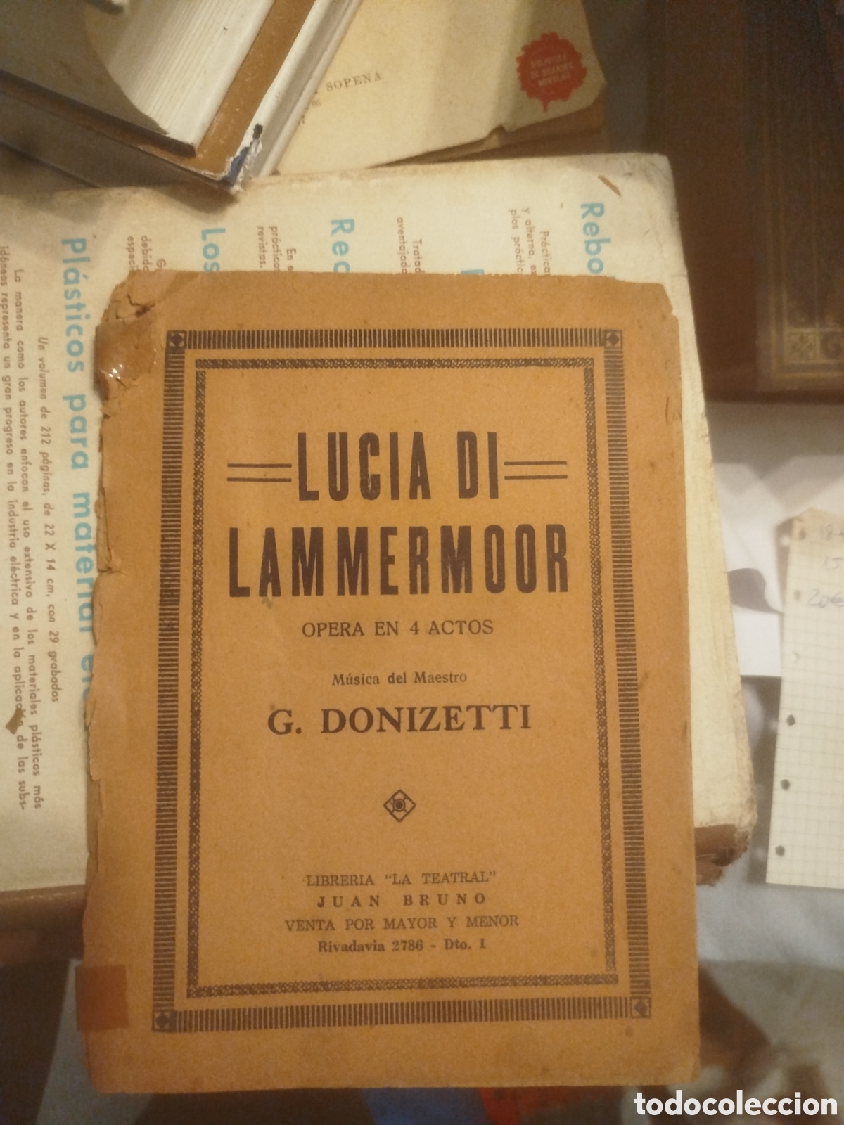 Coleccionismo de Revistas y Peri&oacute;dicos: Lucia di Lammermoor opera en 4 actos