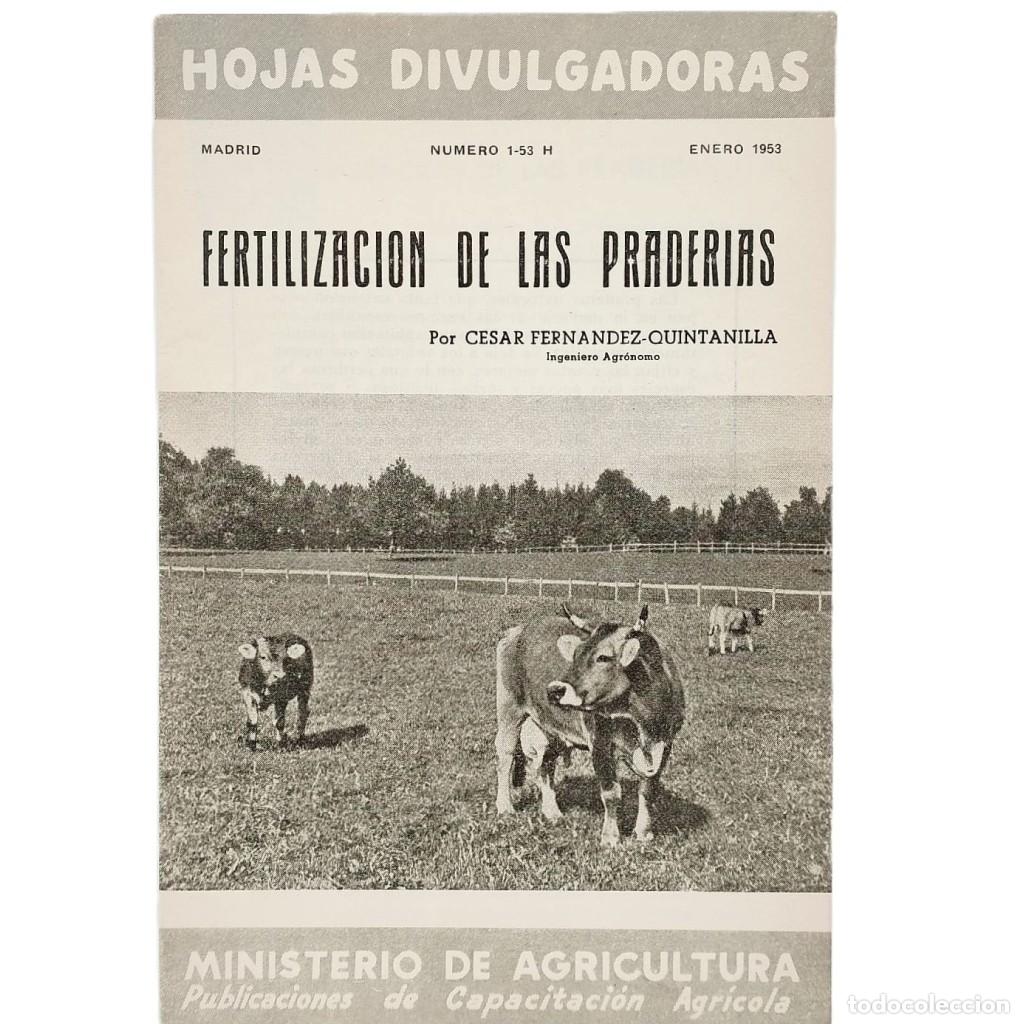 Coleccionismo de Revistas y Peri&oacute;dicos: FERTILIZACI&Oacute;N DE LAS PRADERAS. Fern&aacute;ndez- Quintanilla, C&eacute;sar