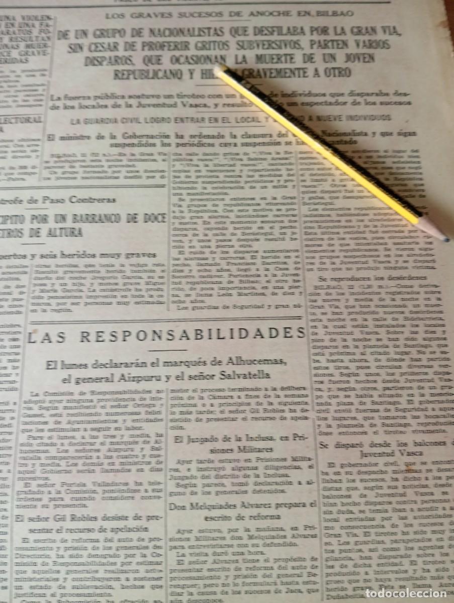 Collectionnisme de Revues et Journaux: PERIODICO A&Ntilde;O 1931 CLAUSURA DEL CENTRO NACIONALISTA VASCO GACIA GALLEGO ROYO VILLANOVA