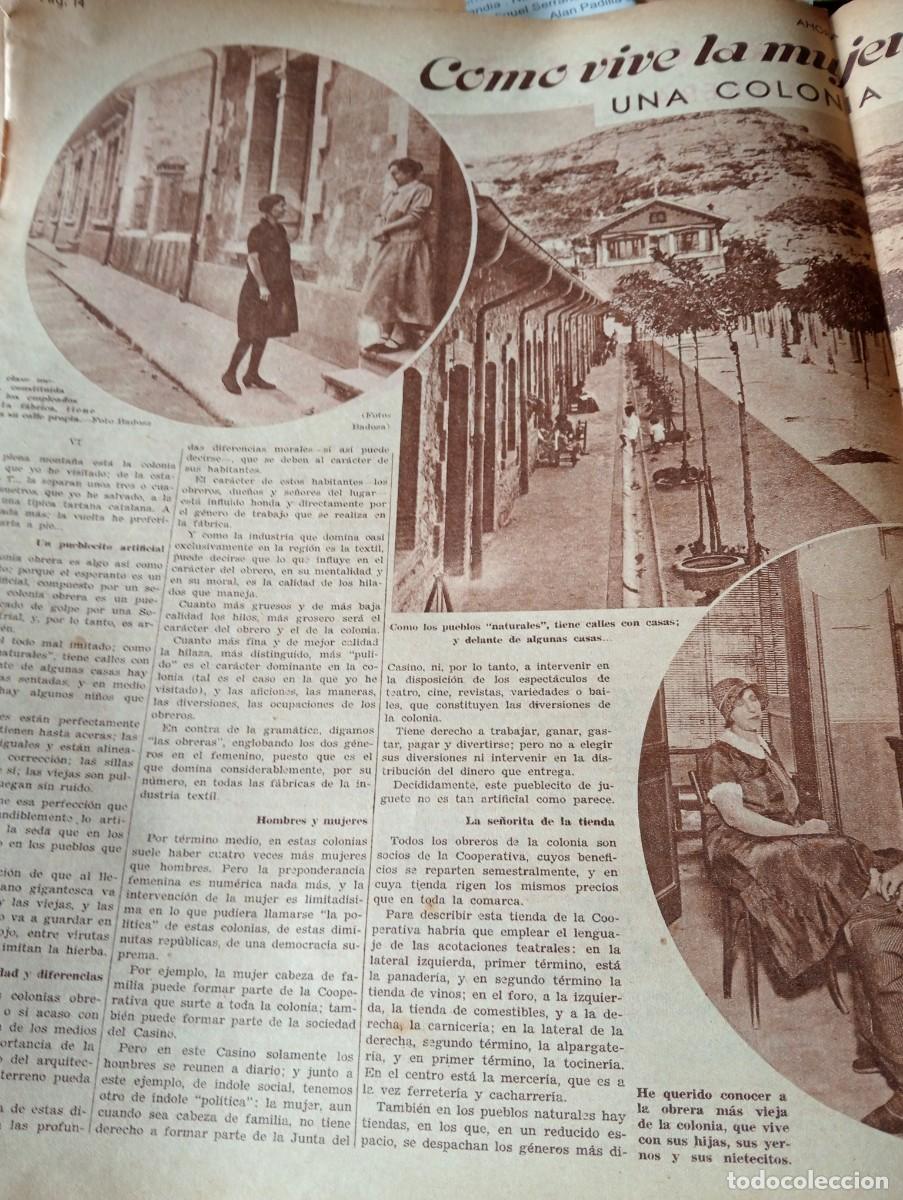 Collection Magazines and Newspapers: PERIODICO A&Ntilde;O 1931 LORCA COLONIA OBRERA TEXTIL EN CATALU&Ntilde;A PUENTE VIESGO