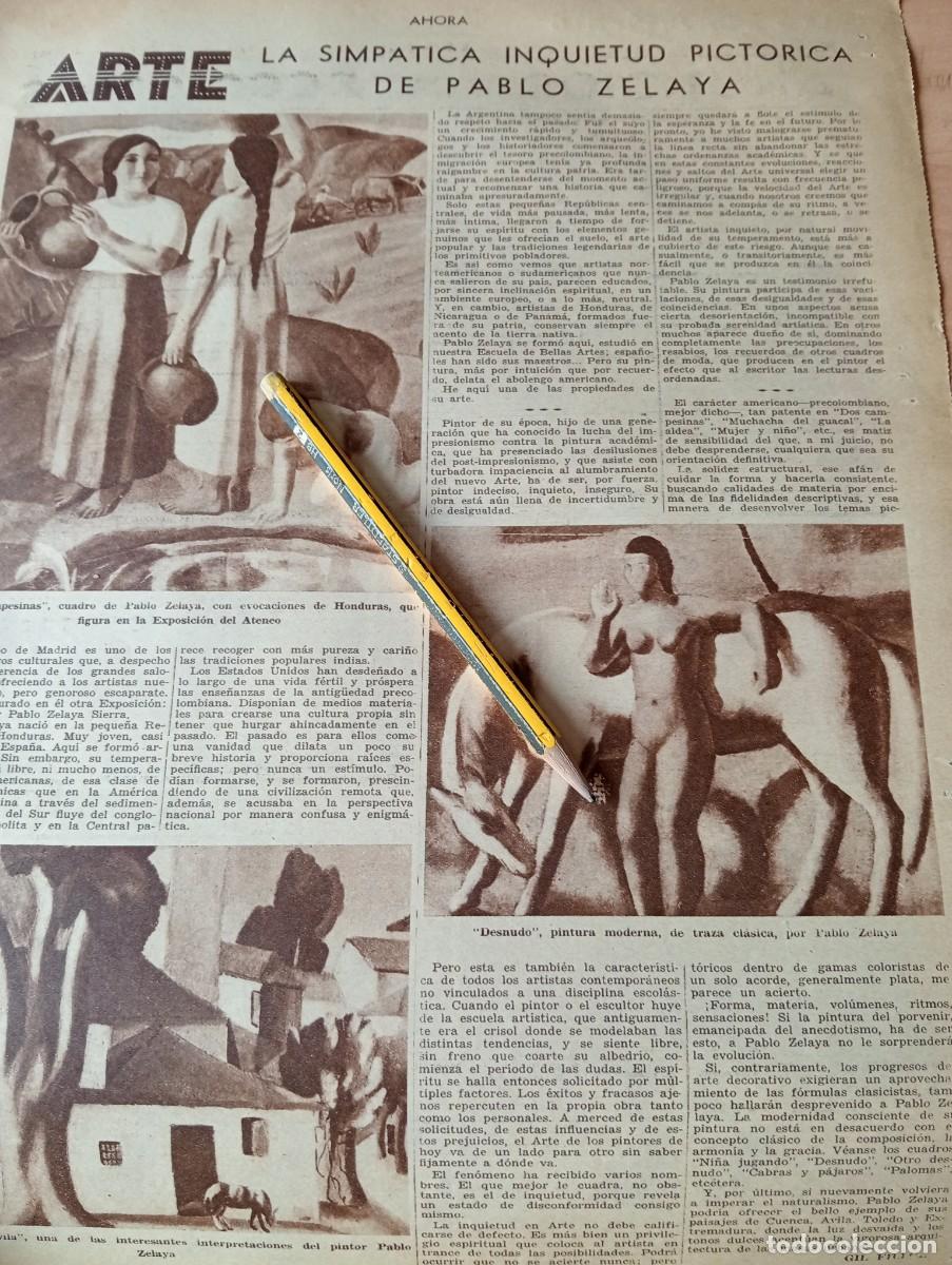 Colecionismo de Revistas e Jornais: PERIODICO A&Ntilde;O 1932 PINTORES IBEROAMERICANOS DE HONDURAS PABLO ZELAYA