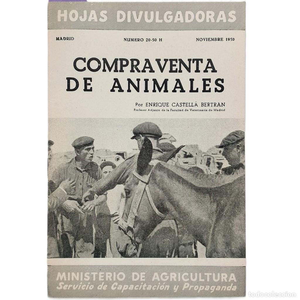 Colecionismo de Revistas e Jornais: COMPRAVENTA DE ANIMALES. Castell&aacute; Vertr&aacute;n, Enrique