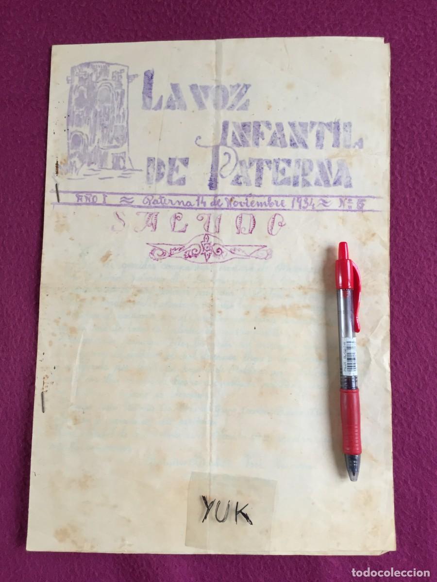 Coleccionismo de Revistas y Peri&oacute;dicos: LA VOZ INFANTIL DE PATERNA (VALENCIA)N&ordm; 5 de 14 Nov. de 1934 -Escuela V. Blasco Iba&ntilde;ez Mickey Mouse