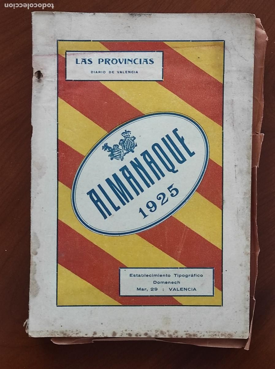 Collezionismo di Riviste e Giornali: ALMANAQUE DE LAS PROVINCIAS PARA 1925 - 404 P&Aacute;GINAS DE INFORMACI&Oacute;N Y ANUNCIOS