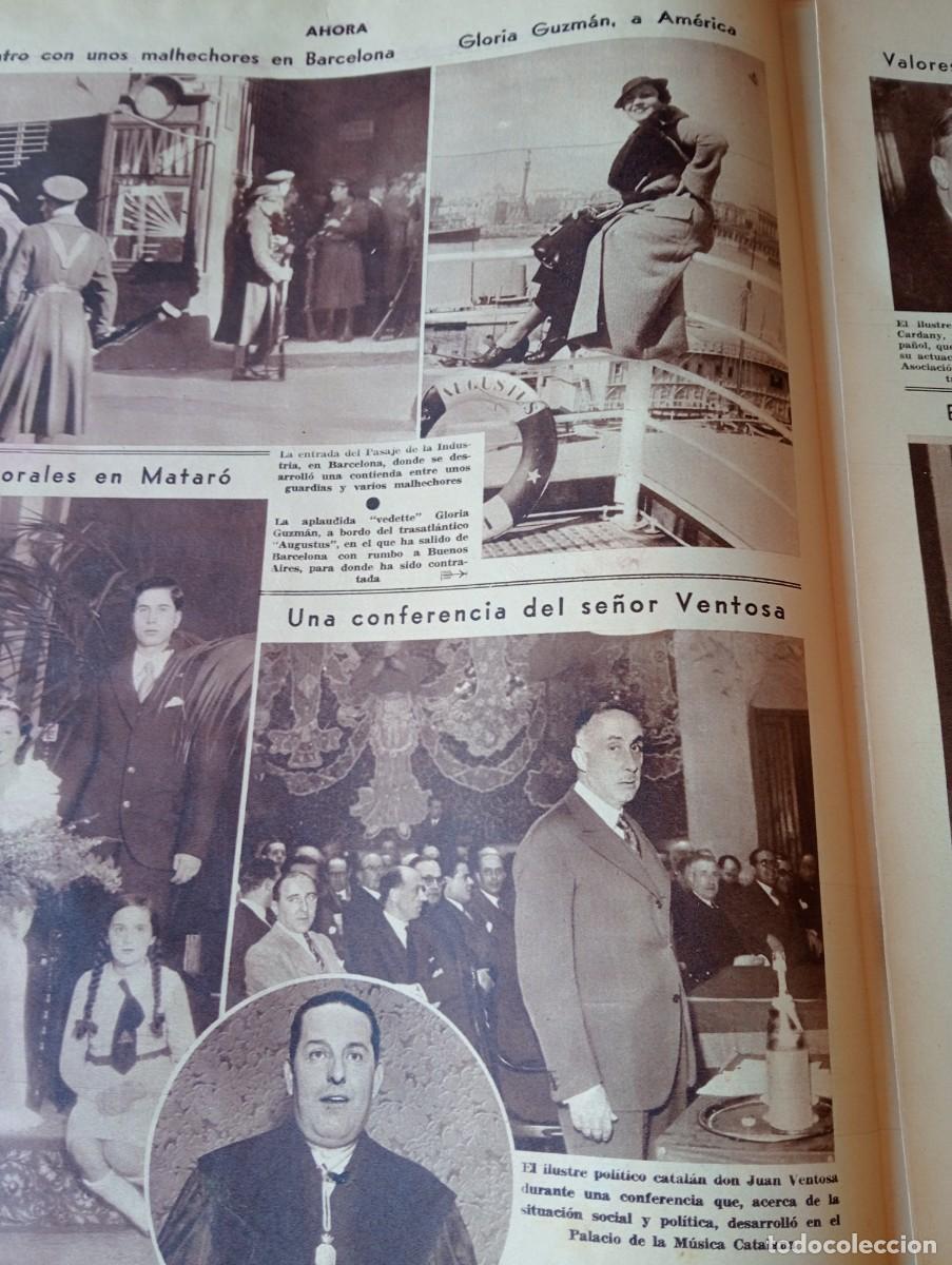 Colecionismo de Revistas e Jornais: PERIODICO A&Ntilde;O 1935 GLORIA GUZMAN JOAN VENTOSA SANT MEDI FUTBOL OVIEDO EMILIN PORTERO ZAMORA