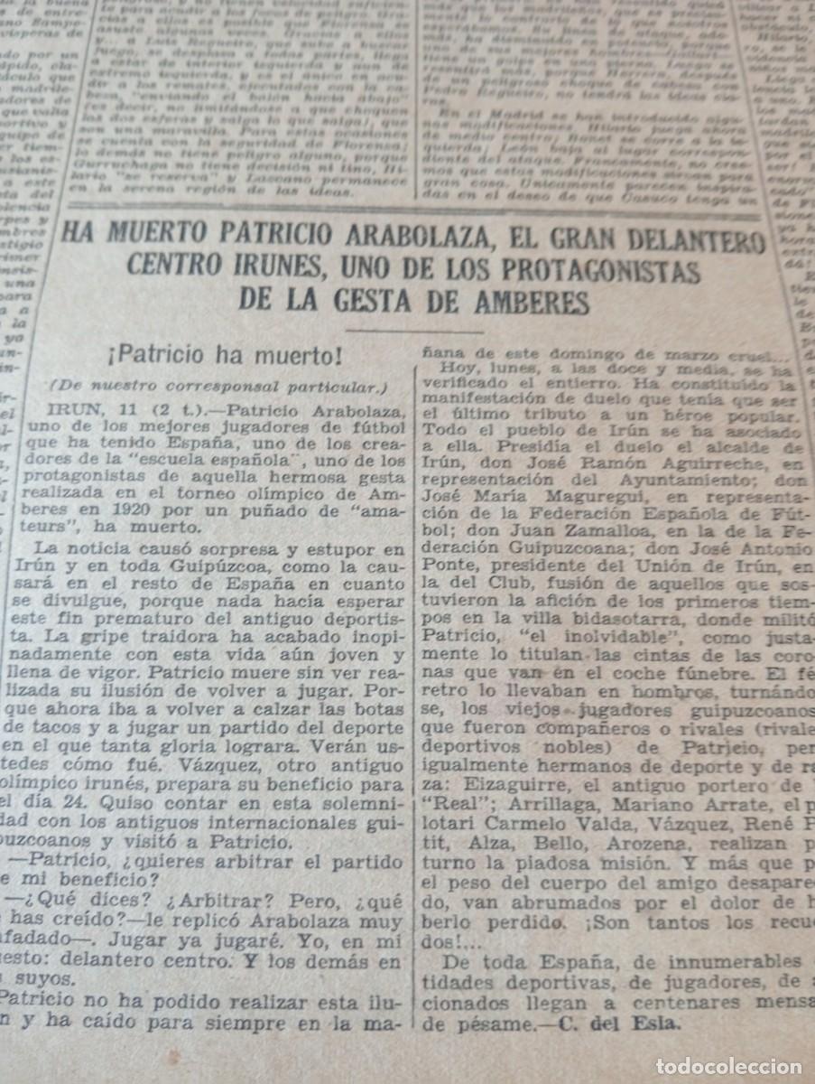 Colecionismo de Revistas e Jornais: PERIODICO A&Ntilde;O 1935 PATRICIO ARABOLAZA FUTBOL IRUN ORQUESTA SINFONICA DE MADRID ACARIO COTAPOS