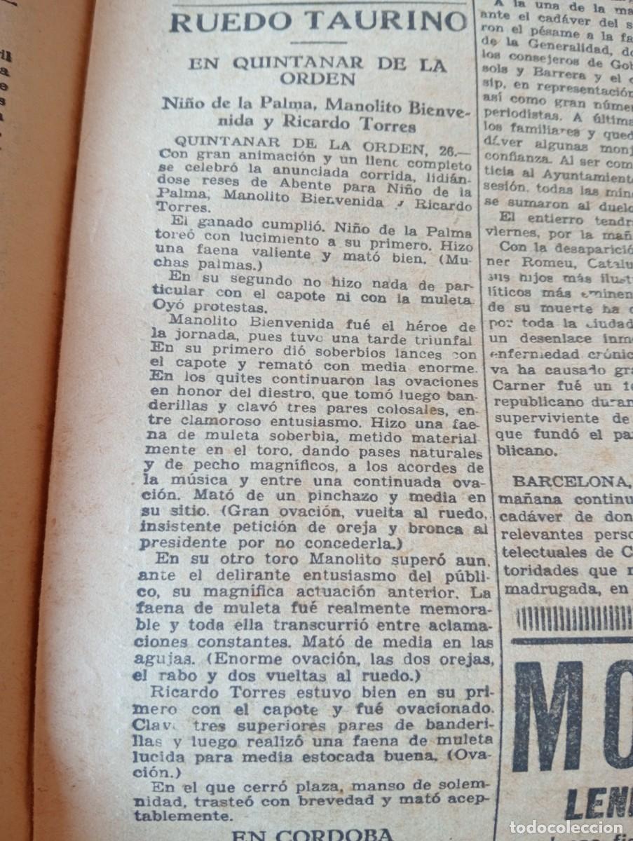 Collezionismo di Riviste e Giornali: PERIODICO A&Ntilde;O 1934 QUINTANAR DE LA ORDEN RONDA NI&Ntilde;O DE LA PALMA JAUME CARNER SAMA DE LANGREO MINAS