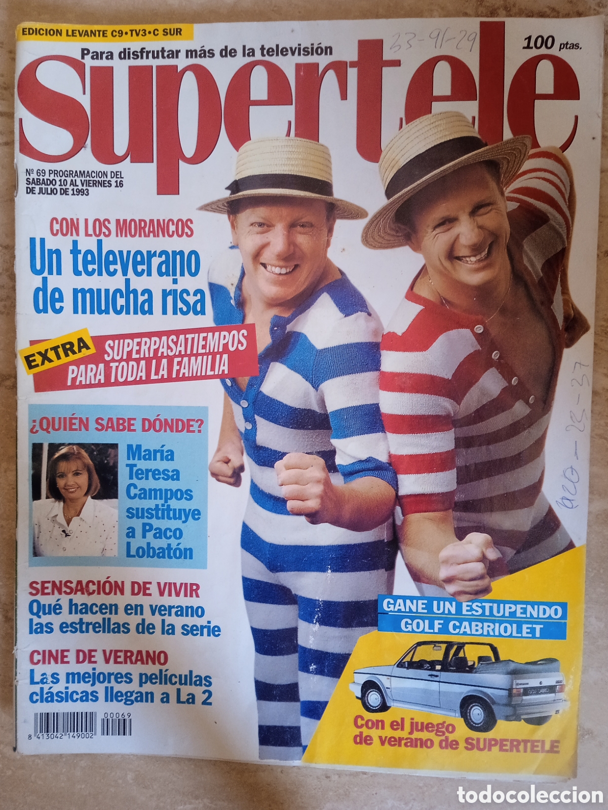 Coleccionismo de Revistas y Peri&oacute;dicos: Supertele 69 Los Morancos Beatriz Rico Alaska Premiados concurso Telejuego Teler&iacute;n la Casera