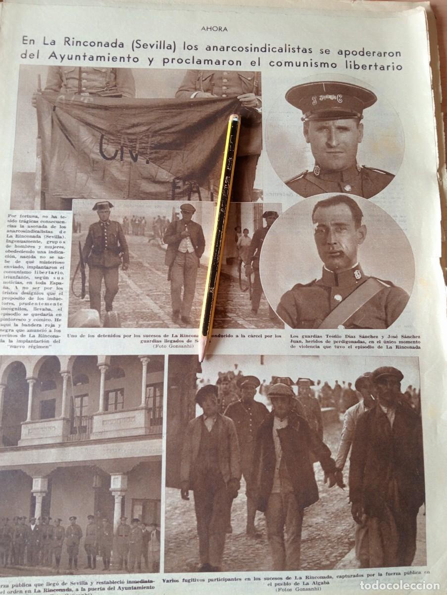 Coleccionismo de Revistas y Peri&oacute;dicos: PERIODICO A&Ntilde;O 1931 INTENTONA ANARCOSINDICALISTA EN LA RINCONADA LA ALGABA CARLOS VAZQUEZ PINTOR