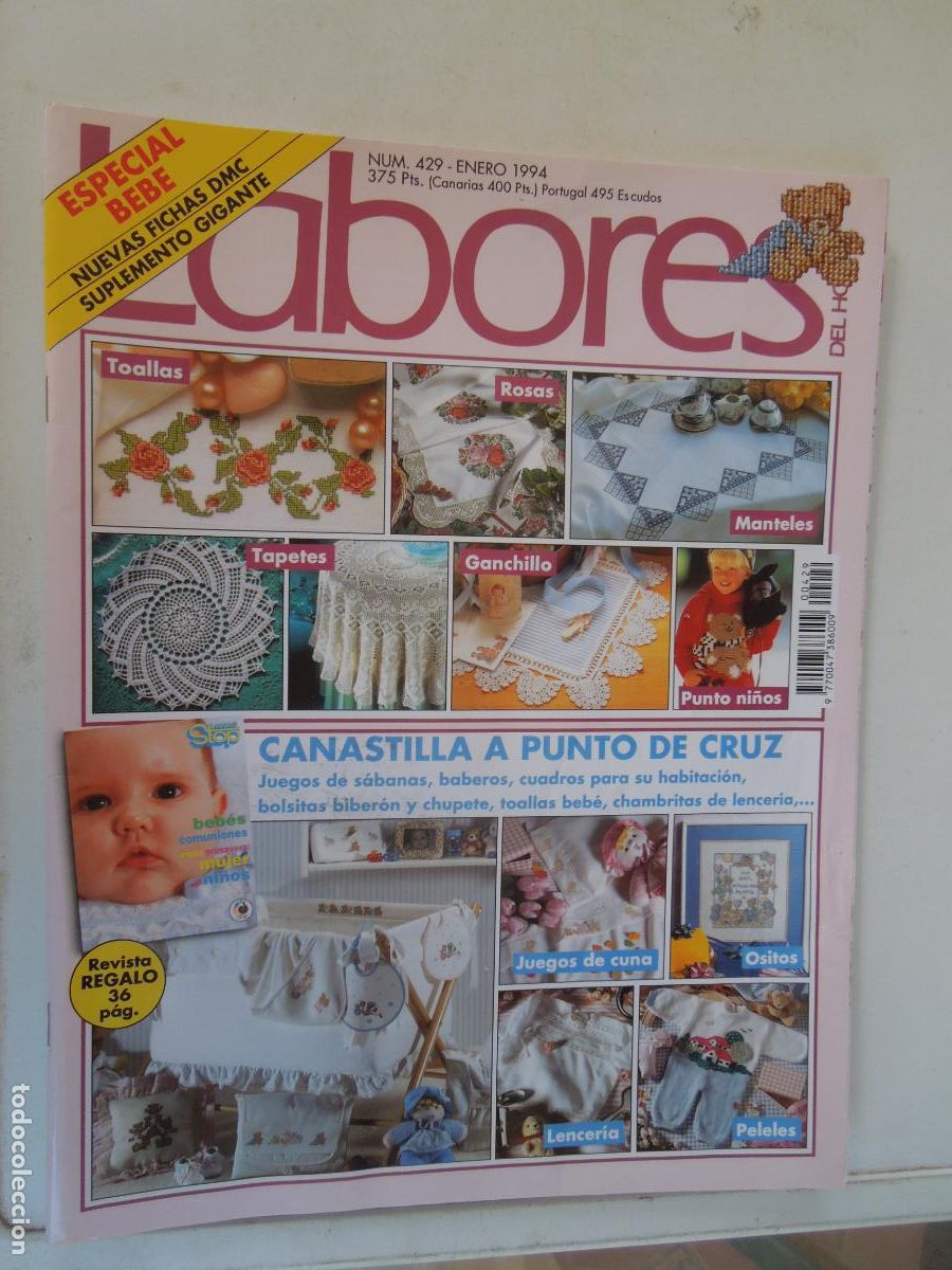 Sammeln von Zeitschriften und Zeitungen: LABORES DE HOGAR REVISTA N&ordm; 429 - ENERO 1994 - CANASTILLA - CON PATRONES CUADERNO DE EXPLICACIONES