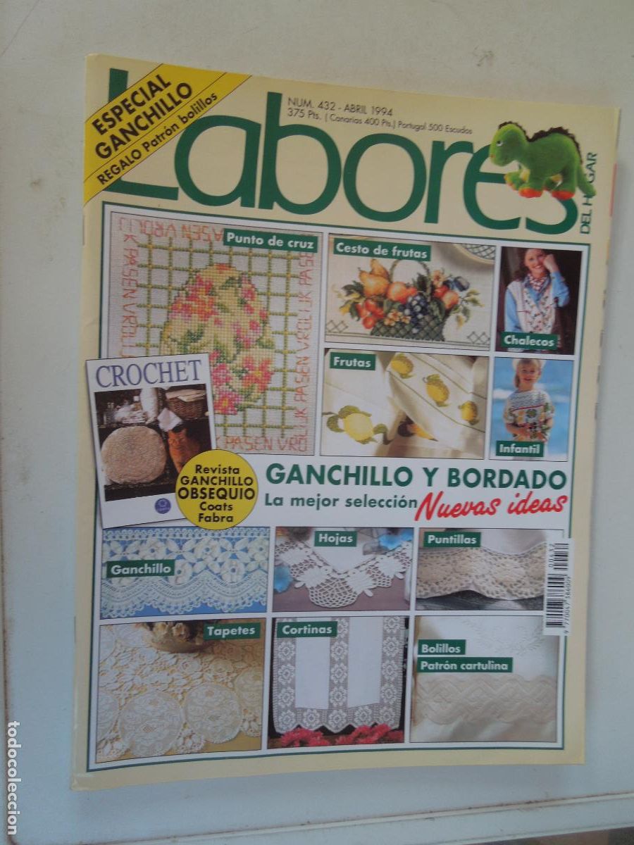 Coleccionismo de Revistas y Peri&oacute;dicos: LABORES DE HOGAR REVISTA N&ordm; 432 - ABRIL 1994 -GANCHILLO - CON PATRONES CUADERNO DE EXPLICACIONES