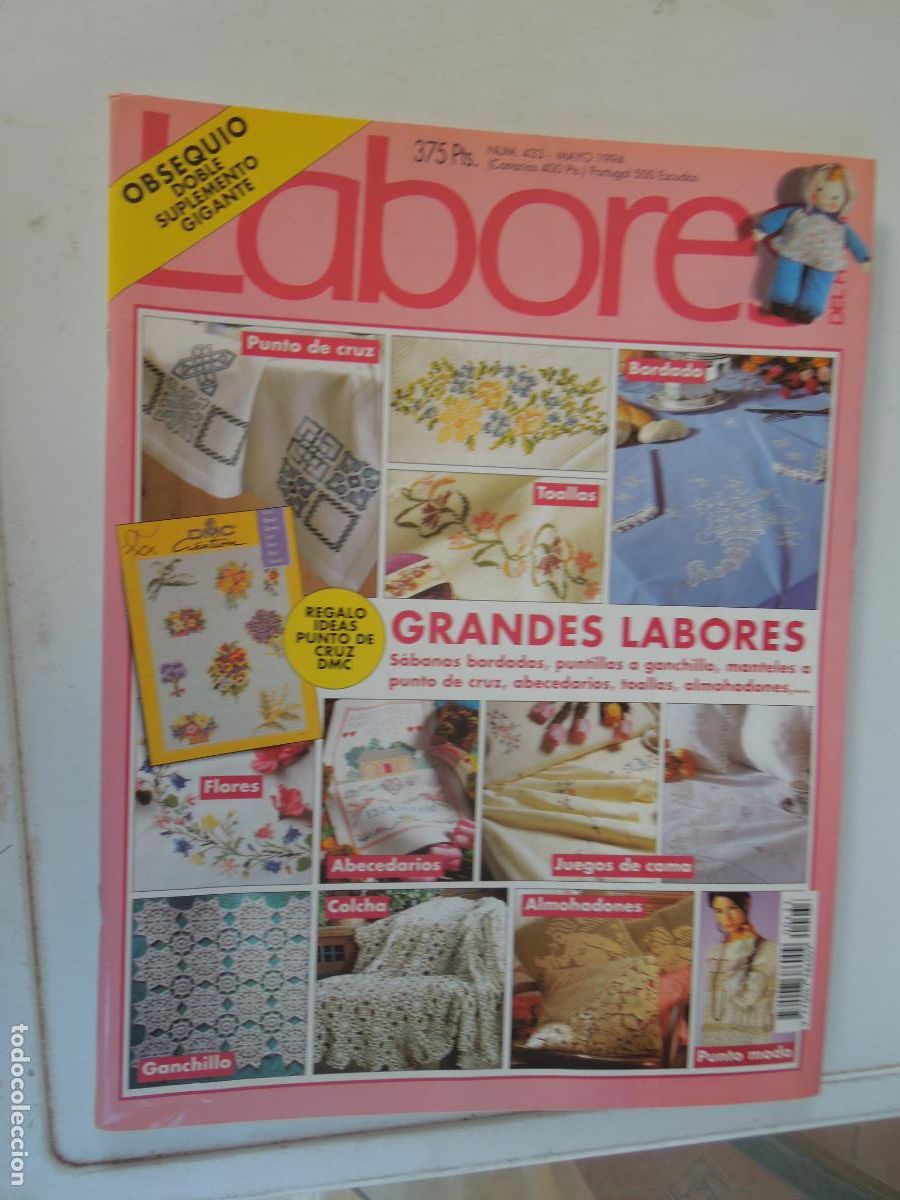Coleccionismo de Revistas y Peri&oacute;dicos: LABORES DE HOGAR REVISTA N&ordm; 433 - MAYO 1994 - GRANDES LAB - CON PATRONES CUADERNO DE EXPLICACIONES