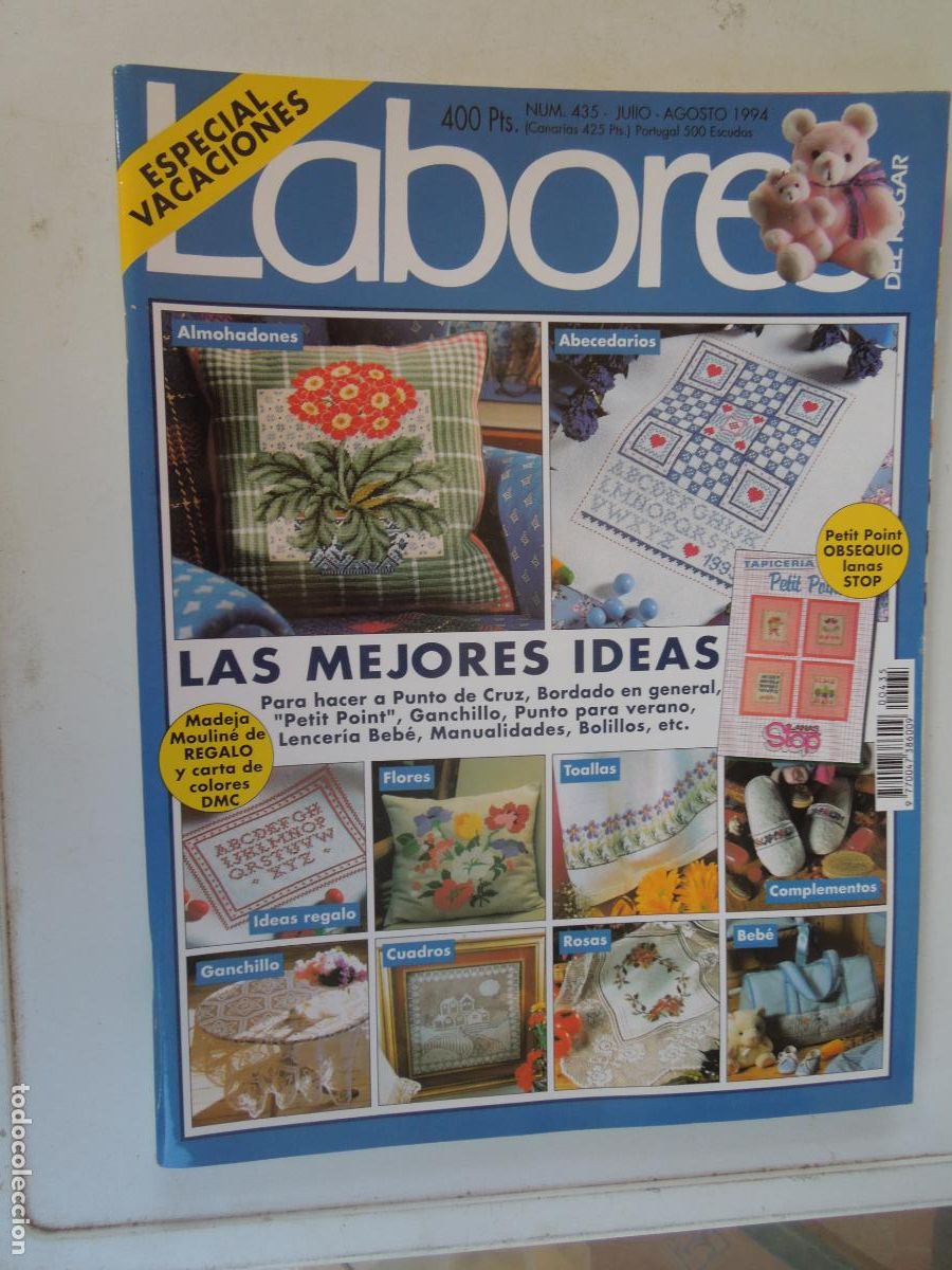Collezionismo di Riviste e Giornali: LABORES DE HOGAR REVISTA N&ordm; 435 -07-08- 1994 -VACACIONES - CON PATRONES CUADERNO DE EXPLICACIONES