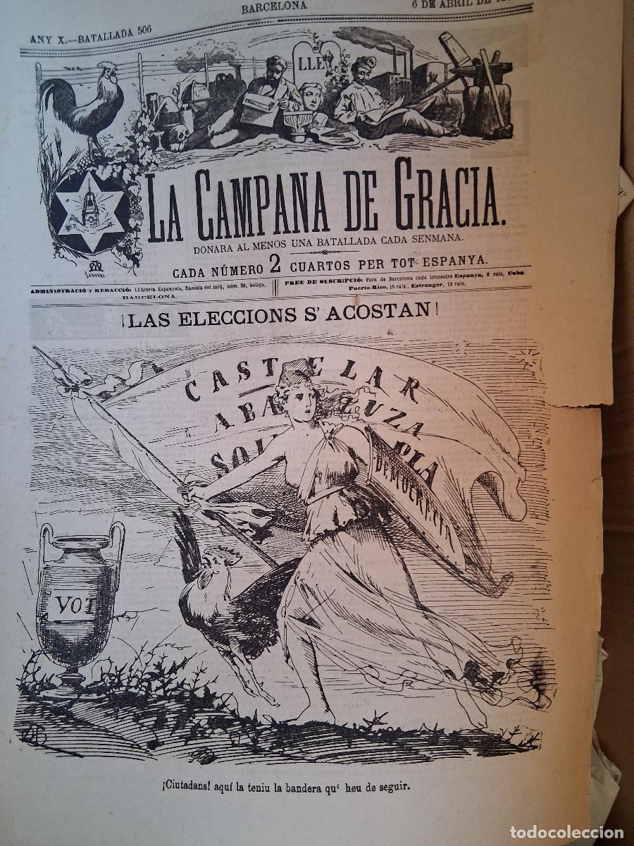 Colecionismo de Revistas e Jornais: CAMPANA DE GRACIA, La: Barcelona n&ordm;506, 6 de abril de 1879.