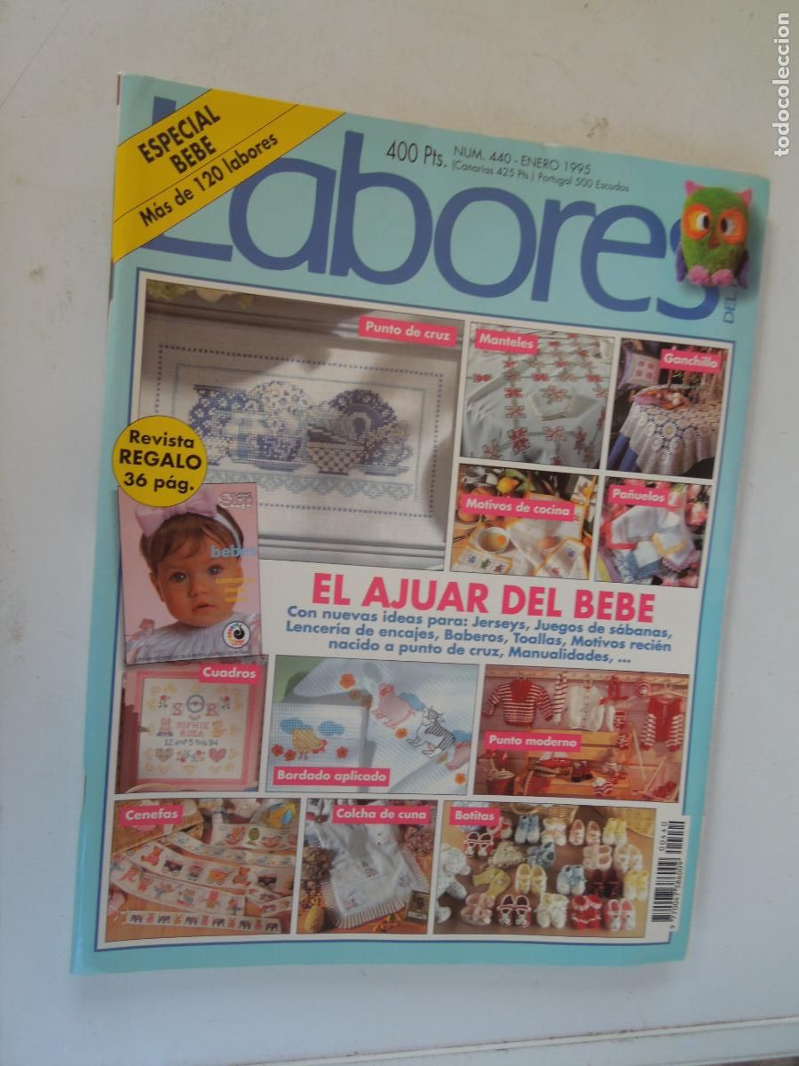 Collezionismo di Riviste e Giornali: LABORES DE HOGAR REVISTA N&ordm; 440 -01- 1995 -AJUAR BEBE - CON PATRONES CUADERNO DE EXPLICACIONES