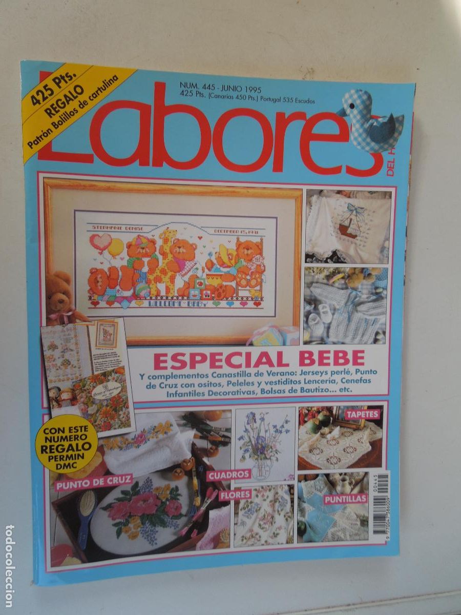 Coleccionismo de Revistas y Peri&oacute;dicos: LABORES DE HOGAR REVISTA N&ordm; 445 -06- 1995 - BEB&Eacute; - CON PATRONES CUADERNO DE EXPLICACIONES
