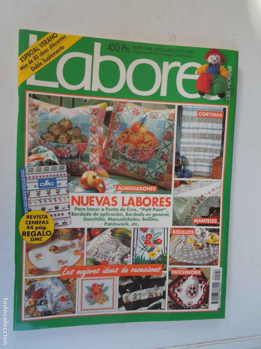 Coleccionismo de Revistas y Peri&oacute;dicos: LABORES DE HOGAR REVISTA N&ordm; 446 -07/08- 1995 - LABORES - CON PATRONES CUADERNO DE EXPLICACIONES