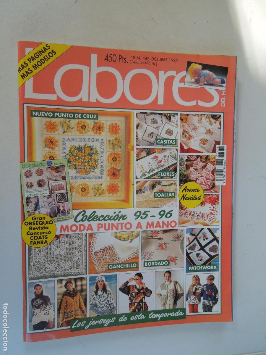 Coleccionismo de Revistas y Peri&oacute;dicos: LABORES DE HOGAR REVISTA N&ordm; 448 -10- 1995 -COL 95/96 - CON PATRONES CUADERNO DE EXPLICACIONES
