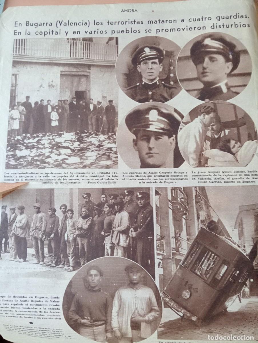 Coleccionismo de Revistas y Peri&oacute;dicos: PERIODICO A&Ntilde;O 1933 TERRORISMO EN BUGARRA CUARTEL P'ANERA D LERIDA CARABANCHEL BARCELONA MIGUEL FLETA