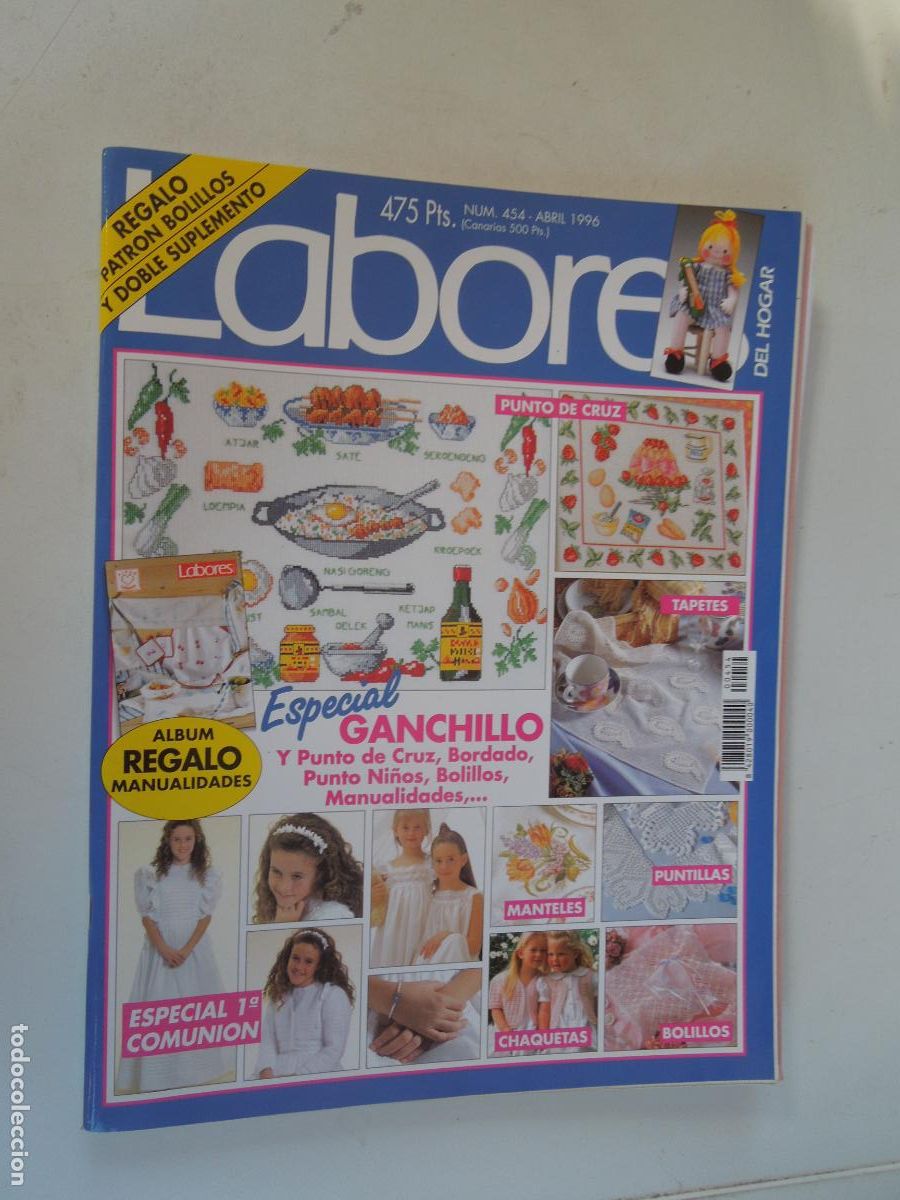 Collectionnisme de Revues et Journaux: LABORES DE HOGAR REVISTA N&ordm; 454 -04- 1996 -GANCHILLO - CON PATRONES CUADERNO DE EXPLICACIONES