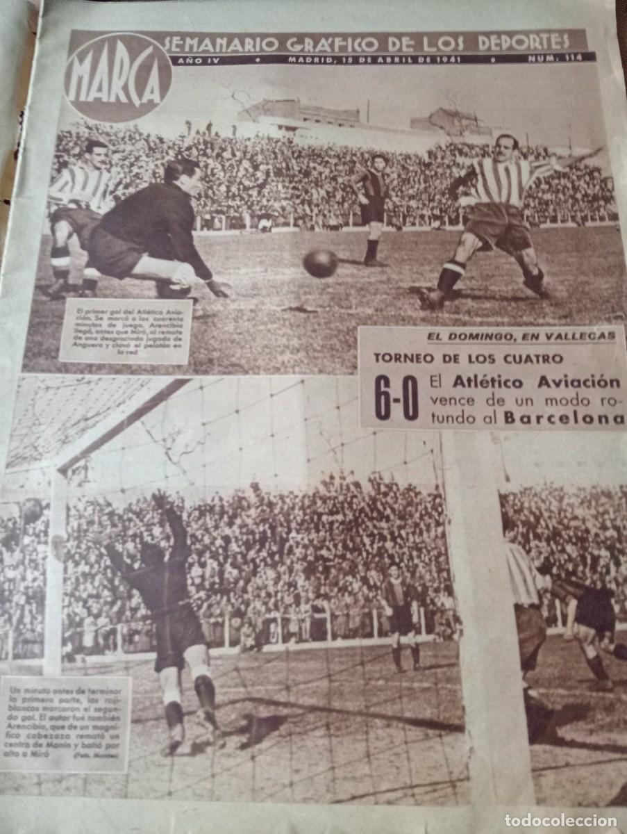 Sammeln von Zeitschriften und Zeitungen: REVISTA A&Ntilde;O 1941 ATLETICO AVIACION FUTBOL BARCELONA REAL SOCIEDAD ASCIENDE A PRIMERA CASTELLON