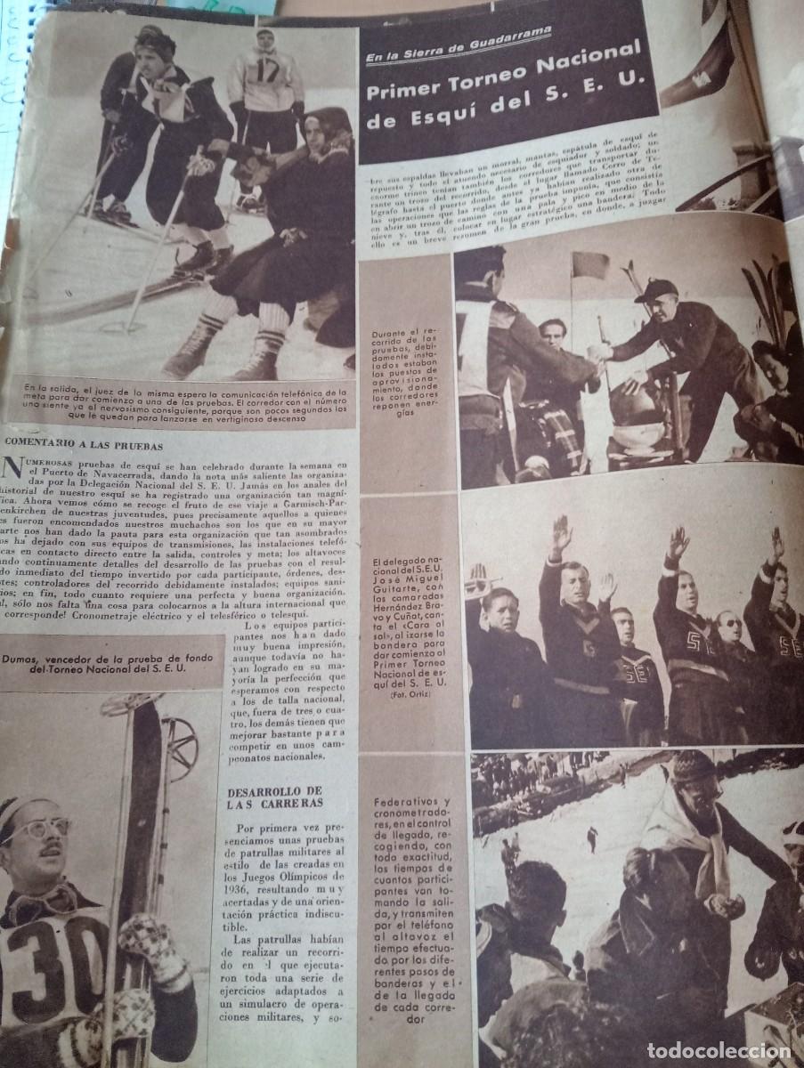 Collection Magazines and Newspapers: REVISTA A&Ntilde;O 1941 PRIMER TORNEO NACIONAL DE ESQUI DEL S. E. U. EN NAVACERRADA MARCIAL LALANDA CAMPOS