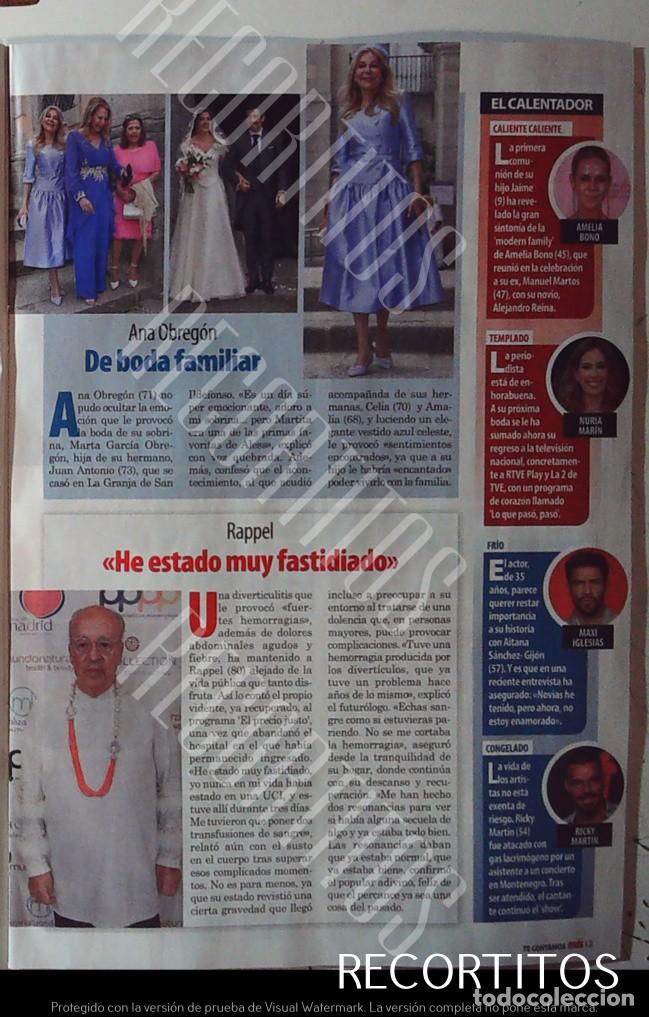 Coleccionismo de Revistas y Peri&oacute;dicos: ANA OBREGON MORANTES RICKY MARTIN MAXI IGLESIAS AMELIA BONO NURIA MARIN RAPPEL
