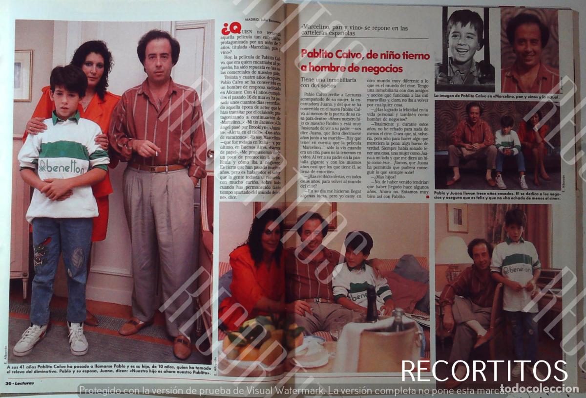 Sammeln von Zeitschriften und Zeitungen: PABLITO CALVO MARCELINO PAN Y VINO