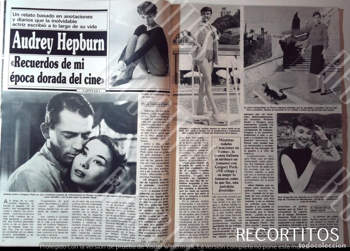 Coleccionismo de Revistas y Peri&oacute;dicos: AUDREY HEPBURN RECUERDOS DE MI EPOCA DORADA DEL CINE EN SEMANA 1