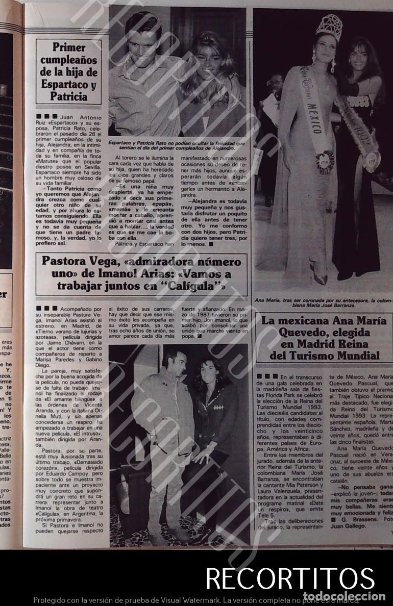 Coleccionismo de Revistas y Peri&oacute;dicos: ANA MARIA QUEVEDO REINA DEL TURISMO MUNDIAL MISS MARIA JOSE BARRANZA IMANOL ARIAS PASTORA VEGA