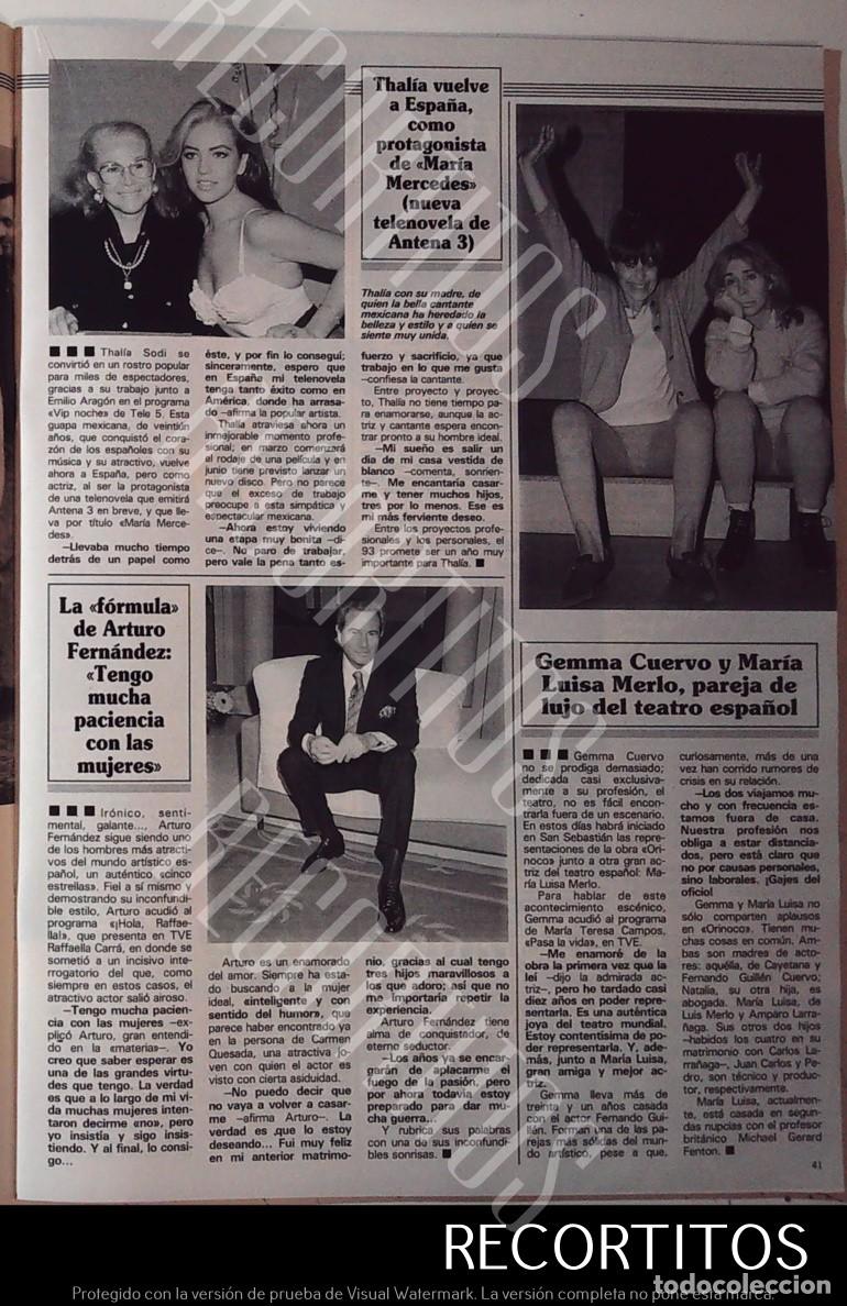 Coleccionismo de Revistas y Peri&oacute;dicos: THALIA GEMMA CUERVO MARIA LUISA MERLO ARTURO FERNANDEZ