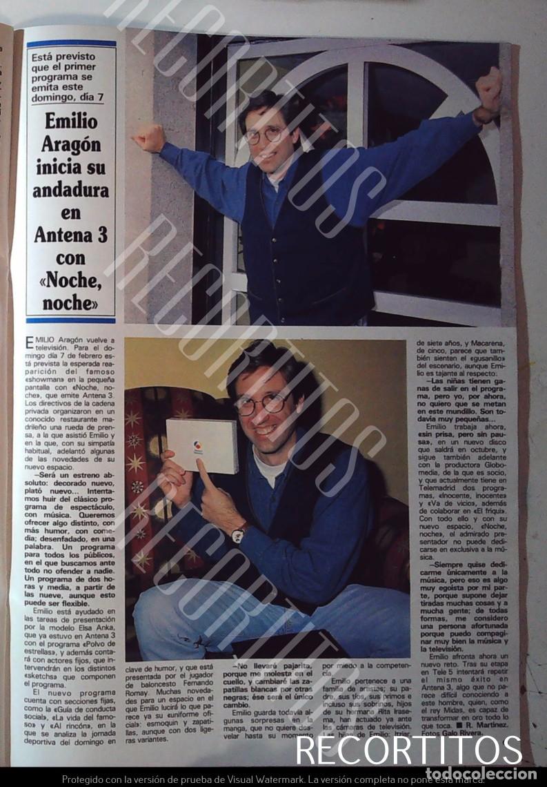 Coleccionismo de Revistas y Peri&oacute;dicos: EMILIO ARAGON VIP NOCHE EN ANTENA 3
