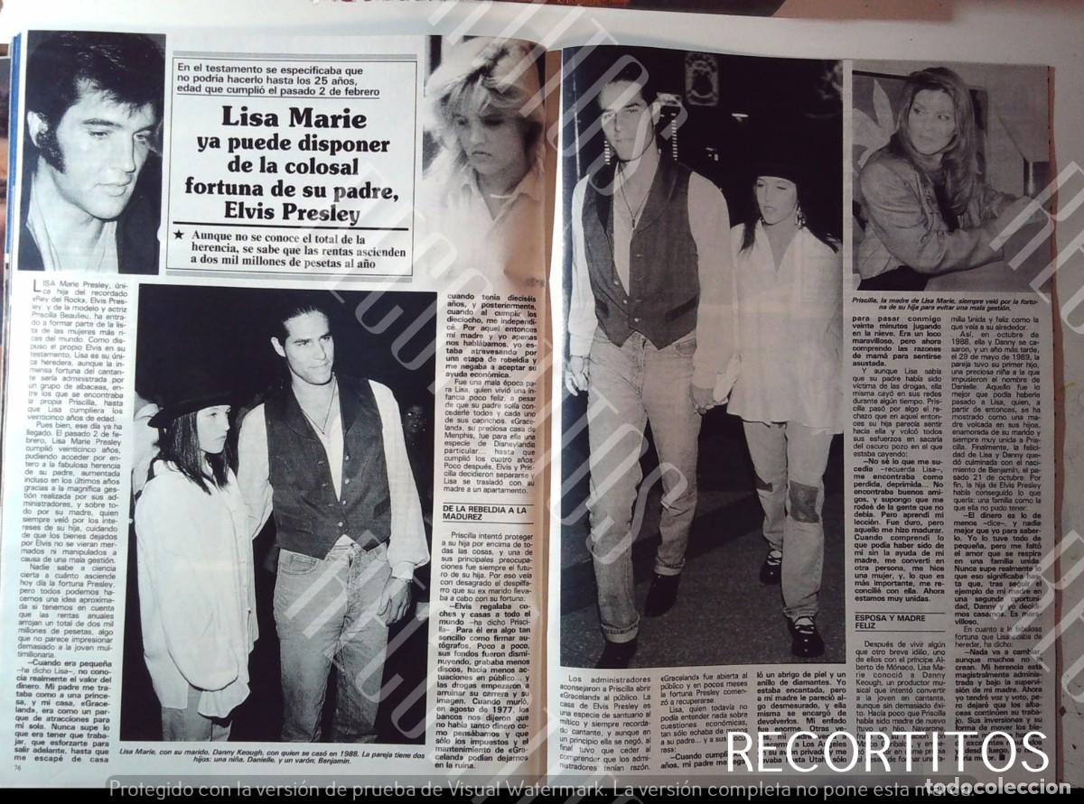 Coleccionismo de Revistas y Peri&oacute;dicos: LISA MARIE PRESLEY ELVIS PRISCILLA PRISCILA DANNY KEOUGH