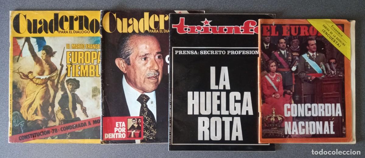 Coleccionismo de Revistas y Peri&oacute;dicos: Lote revistas Cuadernos Para El Di&aacute;logo Triunfo El Europeo