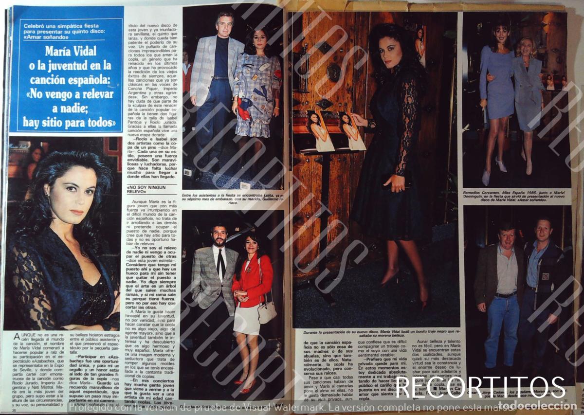 Coleccionismo de Revistas y Peri&oacute;dicos: MARIA VIDAL GUILLERMO FURIASE EMILIO JOSE REMEDIOS CERVANTES MISS ESPA&Ntilde;A LOS MORANCOS
